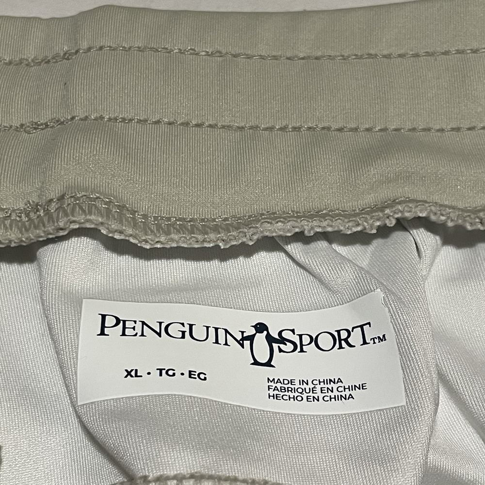 NWT $75 Penguin Sport Pull-on Jogger Pants Beige Stretch Mens Size XL Tapered - Picture 4 of 9